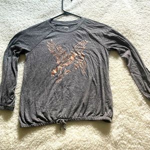 girl’s grey horse shirt- soft and cute